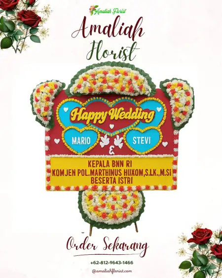 Papan Bunga Pernikahan Bondowoso